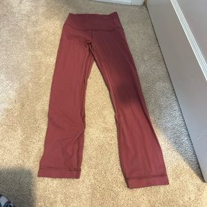 Mauve pink lululemon align cropped capris size 2